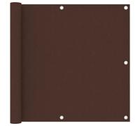vidaXL Paravento da Balcone Marrone 90x300 cm in Tessuto Oxford