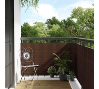 vidaXL Paravento da Balcone Marrone e Nero 500x90 cm in Polyrattan
