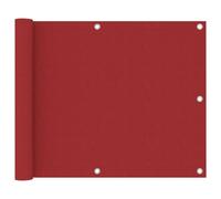 vidaXL Paravento da Balcone Rosso 75x500 cm in Tessuto Oxford