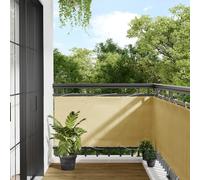 vidaXL Paravento da Balcone Sabbia 75x500 cm 100% Poliestere Oxford