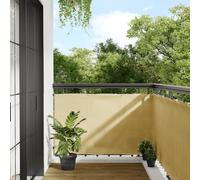 vidaXL Paravento da Balcone Sabbia 90x400 cm 100% Poliestere Oxford