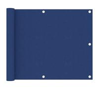 vidaXL Paravento da Balcone Tenda Schermo Protezione UV Sole Pioggia Frangivento Parasole Impermeabile Blu 75x500 cm in Tessuto Oxford