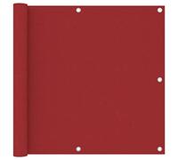 vidaXL Paravento da Balcone Tenda Schermo Protezione UV Sole Pioggia Frangivento Parasole Impermeabile Rosso 90x500 cm in Tessuto Oxford