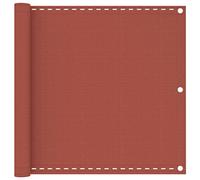 vidaXL Paravento da Balcone Terracotta 90x600 cm in HDPE