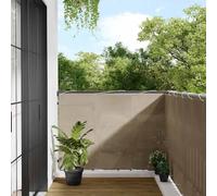 vidaXL Paravento da Balcone Tortora 120x800 cm 100% Poliestere Oxford