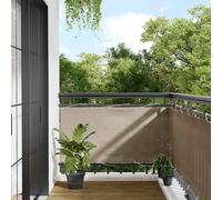 vidaXL Paravento da Balcone Tortora 75x700 cm 100% Poliestere Oxford
