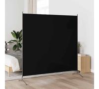 vidaXL Paravento Nero 175x180 cm in Tessuto