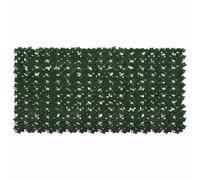 vidaXL Paravento per balcone con foglie verde scuro, 200 x 100 cm, edera artificiale, protezione per la privacy, decorazione moderna per balcone, divisorio da giardino EasyToClean, resistente alle