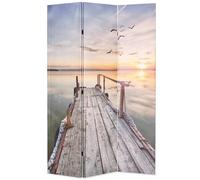 vidaXL Paravento Pieghevole 120x170 cm Stampa Lago
