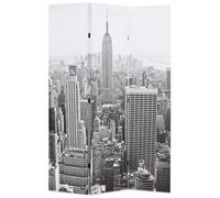 VIDAXL - Paravento Pieghevole 120x170 cm Stampa New York Bianco e Nero