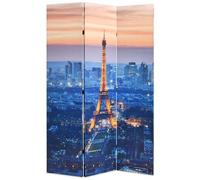 VIDAXL - Paravento Pieghevole 120x170 cm Stampa Parigi di Notte