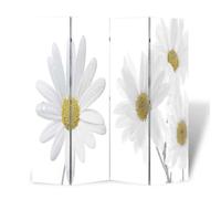 vidaXL Paravento Pieghevole 160x170cm con Stampa Fiore