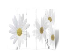 vidaXL Paravento Pieghevole 200x170 cm con Stampa Fiore