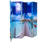 vidaXL - Paravento Pieghevole 200x170 cm con Stampa Spiaggia