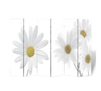 vidaXL Paravento Pieghevole 217x170 cm con Stampa Fiore