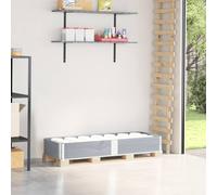 vidaXL Paretale per Pallet Grigio 150x50 cm in Legno Massello di Pino