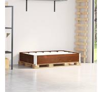 vidaXL Paretale per Pallet Marrone 120x80cm in Legno Massello di Pino