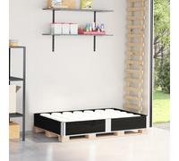 vidaXL Paretale per Pallet Nero 150x100 cm in Legno Massello di Pino