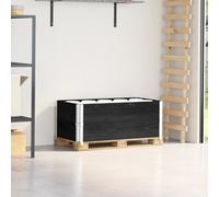 vidaXL Paretali per Pallet 2 pz Neri 100x50cm Legno Massello di Pino