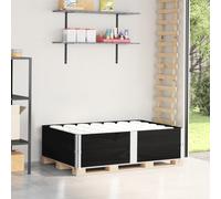 vidaXL Paretali per Pallet 2 pz Neri 150x100cm Legno Massello di Pino