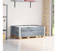 vidaXL Paretali per Pallet 2pz Grigi 120x80cm Legno Massello di Pino