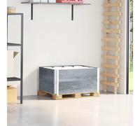 vidaXL Paretali per Pallet 2pz Grigi 80x60cm in Legno Massello di Pino