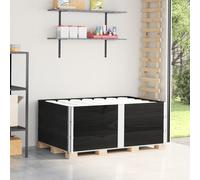 vidaXL Paretali per Pallet 3 pz Neri 150x100cm Legno Massello di Pino