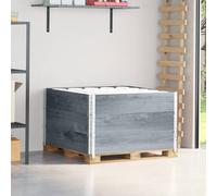 vidaXL Paretali per Pallet 3pz Grigi 100x100cm Legno Massello di Pino