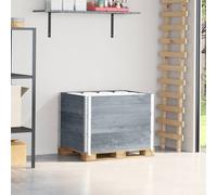 vidaXL Paretali per Pallet 3pz Grigi 80x60cm in Legno Massello di Pino