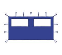vidaXL Parete con Finestre per Gazebo 4x2 m Blu