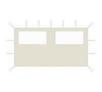 vidaXL Parete con Finestre per Gazebo 4x2 m Crema