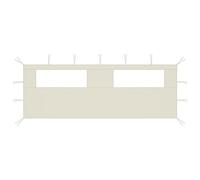vidaXL Parete con Finestre per Gazebo 6x2 m Crema