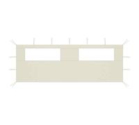 vidaXL Parete con Finestre per Gazebo 6x2 m Crema