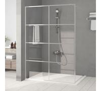 VIDAXL - Parete Doccia Walk In Argento 140x195 Cm Vetro Trasparente Esg