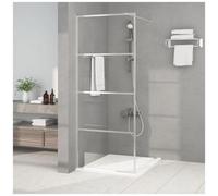 VIDAXL - Parete Doccia Walk In Argento 80x195 Cm Vetro Trasparente Esg