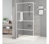 vidaXL Parete Doccia Walk in Bianca 100x195 cm Vetro Trasparente ESG