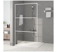 VIDAXL - Parete Doccia Walk In Bianca 115x195 Cm Vetro Trasparente Esg