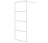 vidaXL Parete Doccia Walk in Bianca 80x195 cm Vetro Trasparente ESG