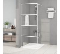 vidaXL Parete Doccia Walk in Bianca 80x195 cm Vetro Trasparente ESG