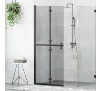 vidaXL Parete doccia walk-in Nero 80 x 6,5 x 190 cm