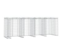 VIDAXL - Parete Gabbioni Bidone Spazzatura 350x91x120 Cm Ferro Zincato
