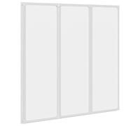 vidaXL Doccia da bagno a parete 117x120cm 3 Pannelli pieghevoli casa arredamento