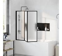 vidaXL Parete per Doccia e Vasca Bagno 117x120cm 3 Pannelli Pieghevole