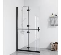 vidaXL Parete per Doccia Walk-in Pieghevole in Vetro ESG 110x190 cm