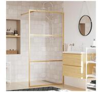 VIDAXL - Parete Per Doccia Walk-in Vetro Trasparente Esg 115x195 Cm Oro