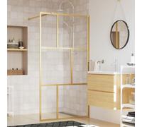 vidaXL Parete per Doccia Walk-in Vetro Trasparente ESG 115x195 cm Oro