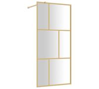 vidaXL Parete per Doccia Walk-in Vetro Trasparente ESG 80x195 cm Oro