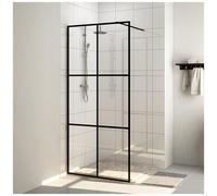 VIDAXL - Parete Per Doccia Walk-in Vetro Trasparente Esg 90x195 Cm Nera