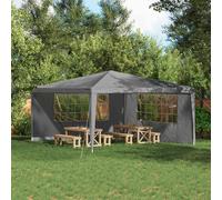 vidaXL Parete per tenda da festa 2 pcs 400 x 195 cm Grigio Chiaro, Tenda rettangolare moderna per feste, decorazioni di eventi, rifugio temporaneo, cerimonie all'aperto