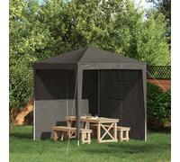 vidaXL Parete per tenda da festa 2 pcs Antracite 200 x 195 cm, Tenda moderna rettangolare, parete laterale resistente all'acqua, accessorio eventi, copertura giardino
